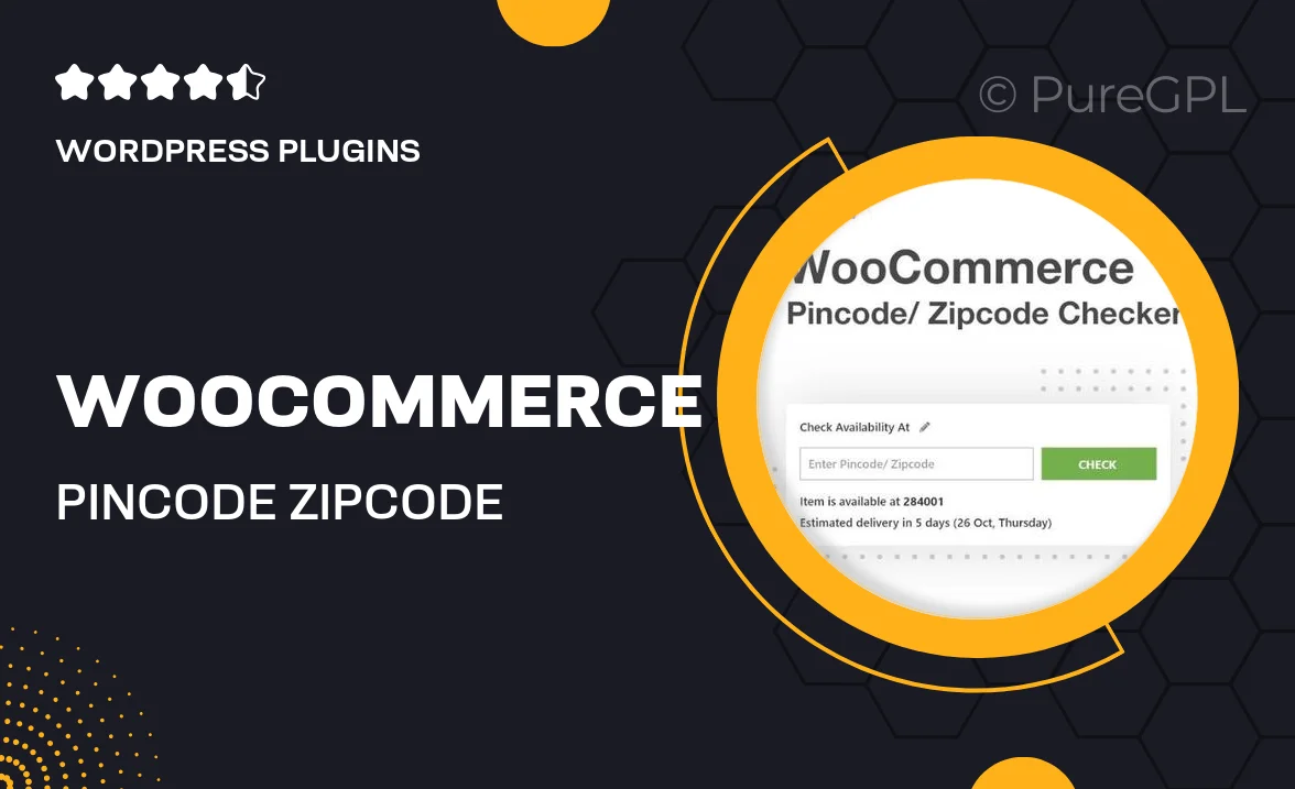 WooCommerce Pincode/ Zipcode Checker