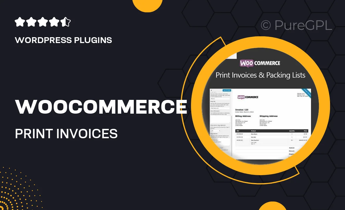 WooCommerce Print Invoices & Packing Lists