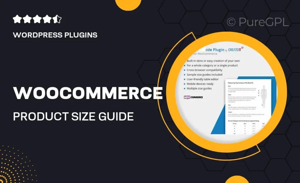 WooCommerce Product Size Guide