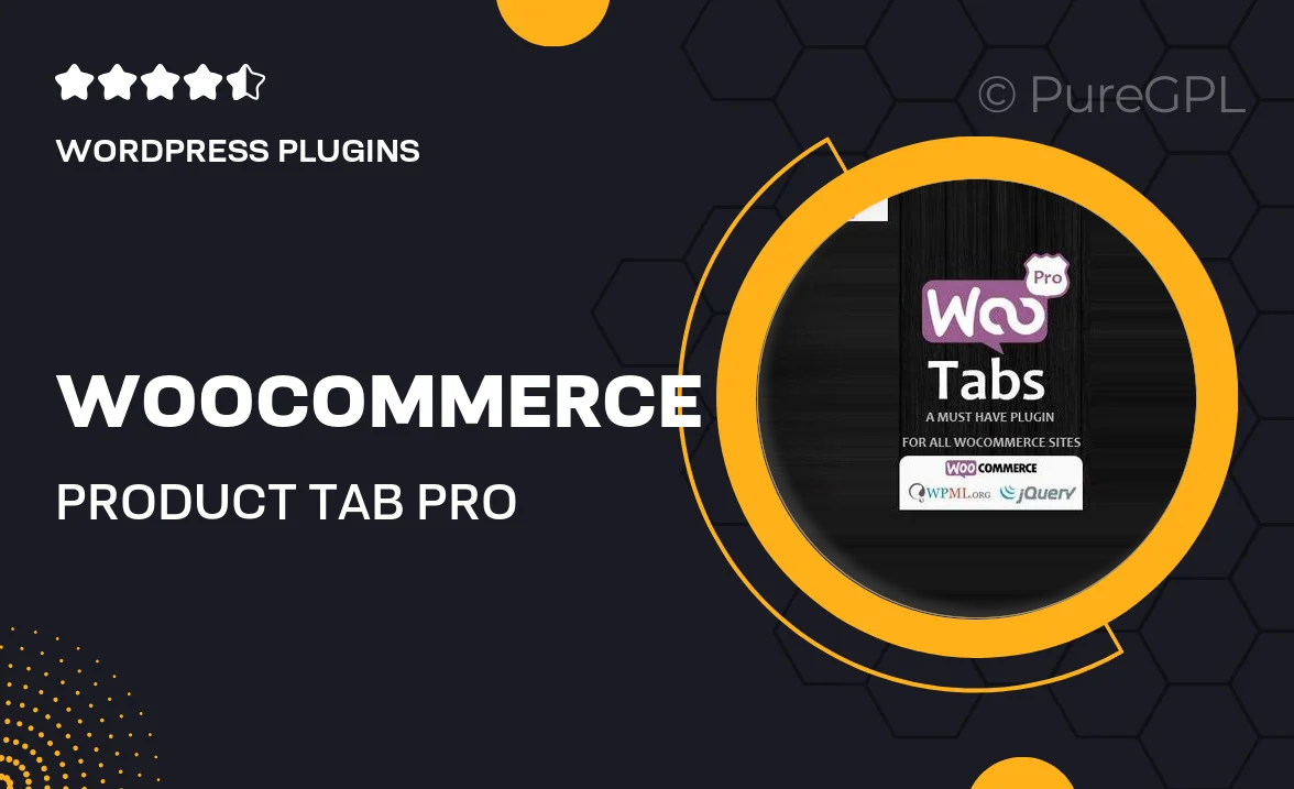 WooCommerce Product Tab Pro