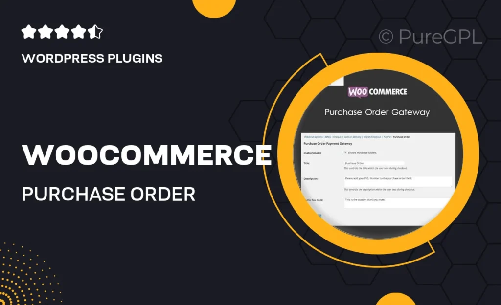 WooCommerce Purchase Order Gateway 38 WooCommerce Purchase Order Gateway