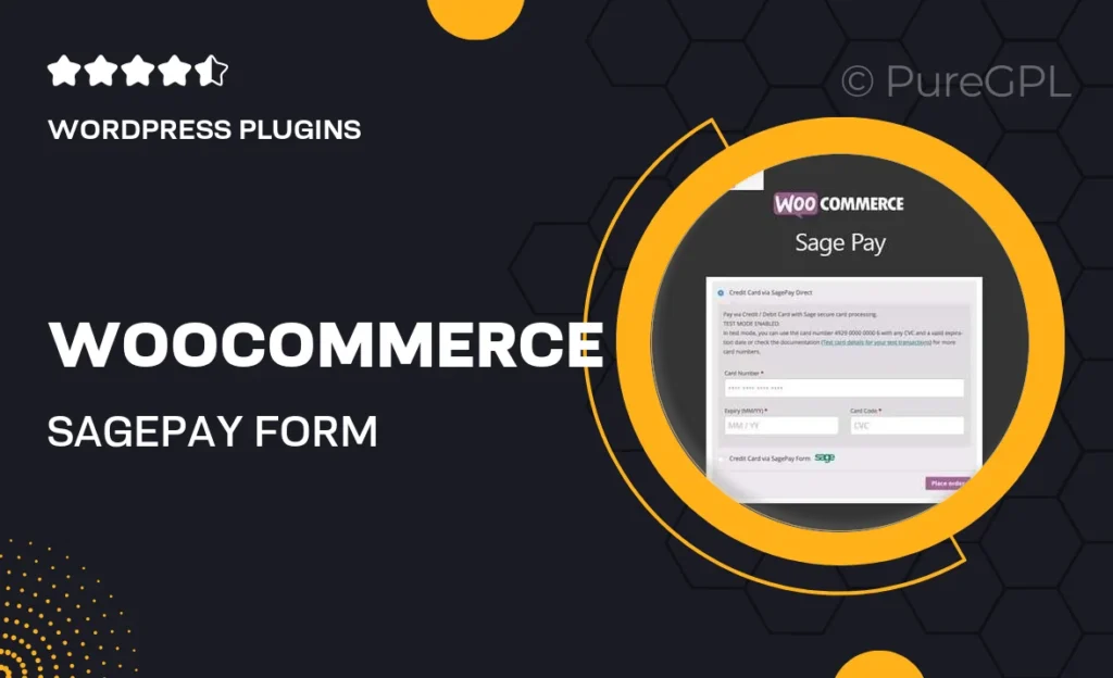 WooCommerce SagePay Form / SagePay Direct 29 WooCommerce SagePay Form / SagePay Direct