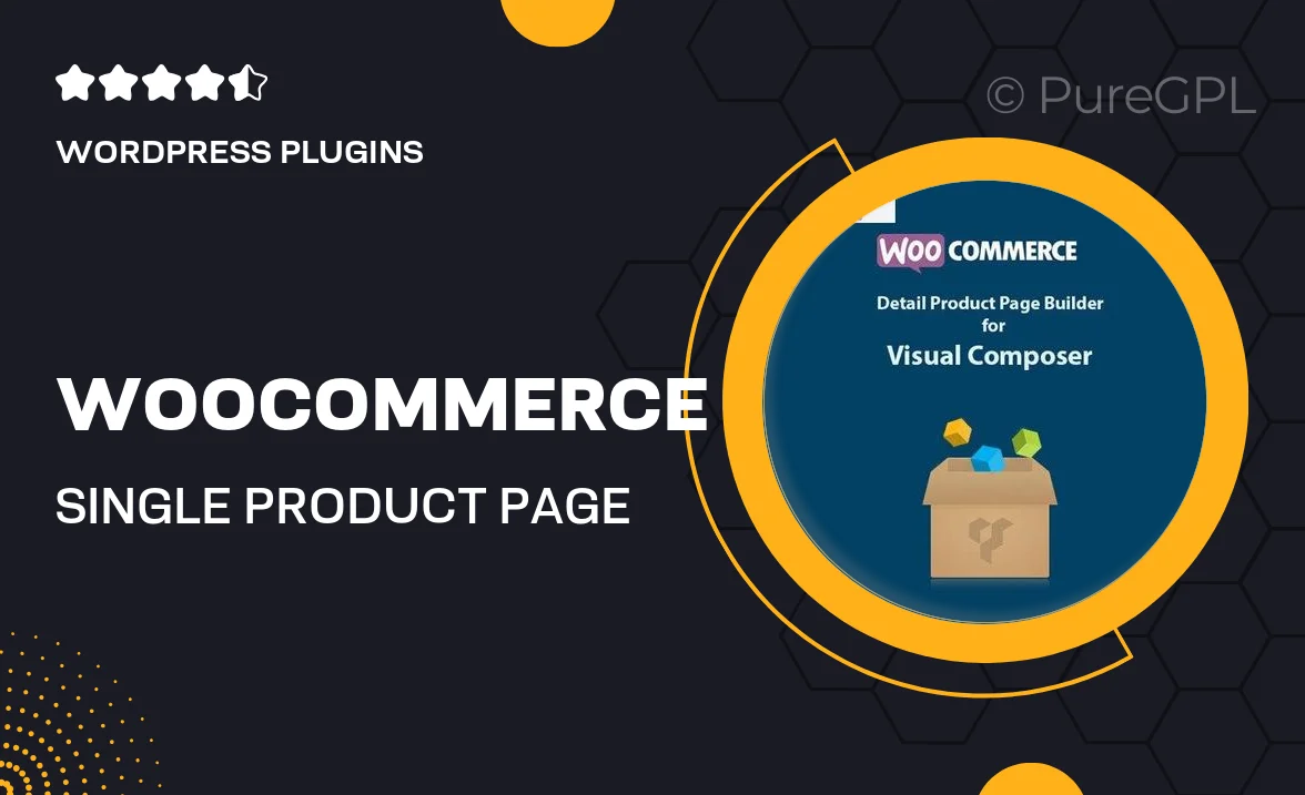 WooCommerce Single Product Page Builder