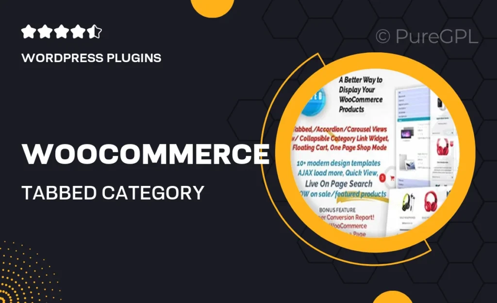 WooCommerce Tabbed Category Product Listing – Pro
