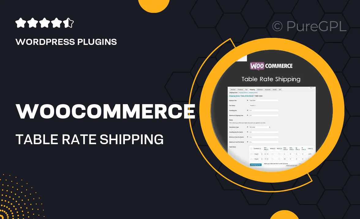 WooCommerce Table Rate Shipping