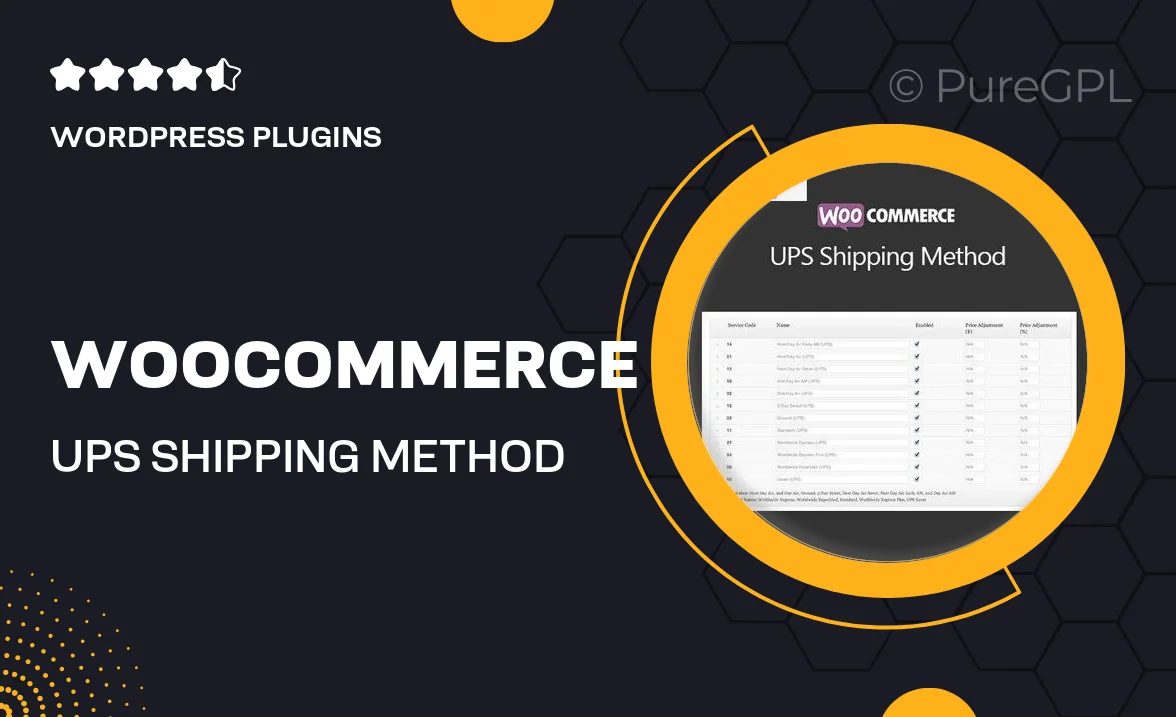 WooCommerce UPS Shipping Method