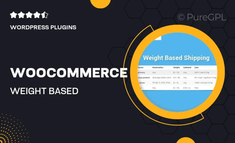 woocommerce weight based shipping