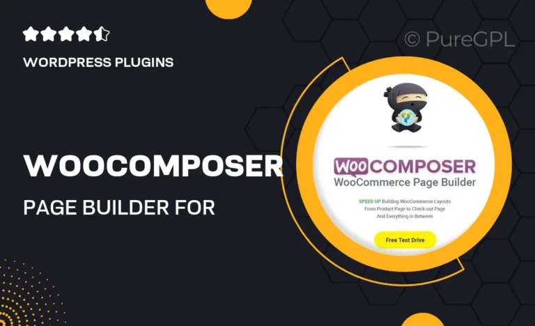 woocomposer page builder for woocommerce