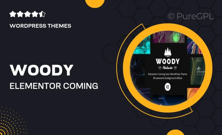 woody elementor coming soon wordpress theme