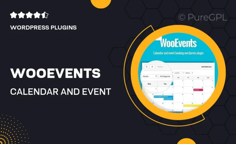 wooevents calendar and event booking