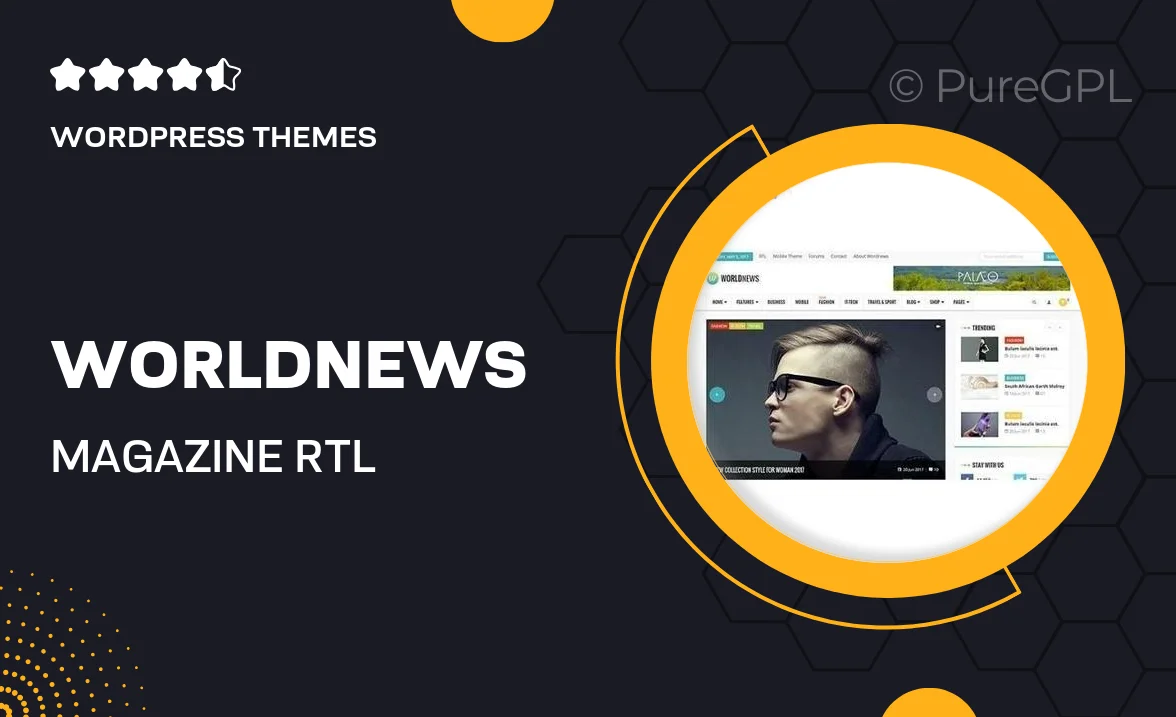 WorldNews Magazine RTL Responsive WordPress Blog