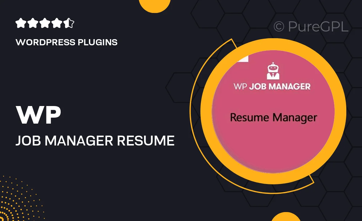 WP Job Manager Resume Manager Addon