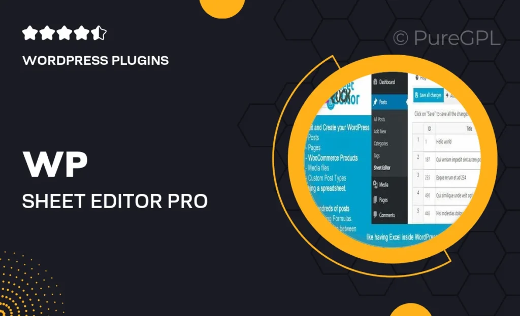 WP Sheet Editor Pro (Premium) 60 WP Sheet Editor Pro (Premium)
