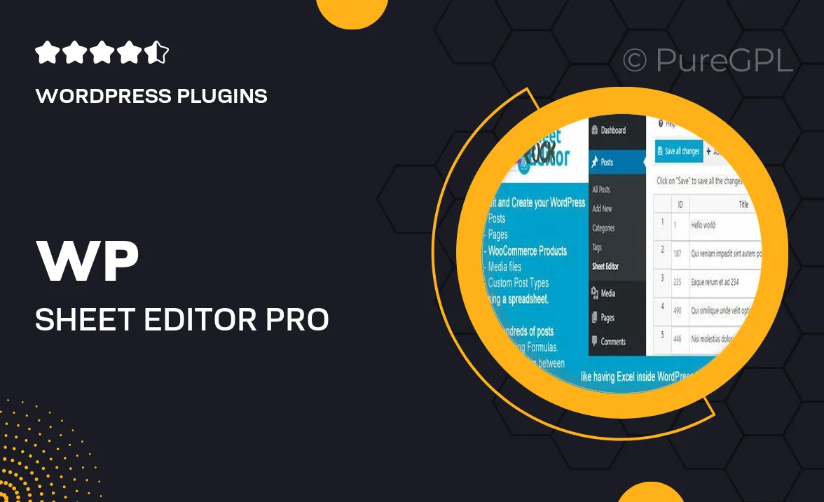WP Sheet Editor Pro (Premium)