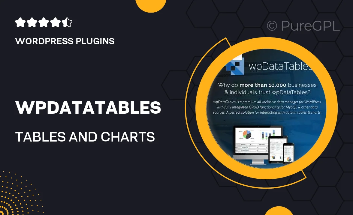 wpDataTables – Tables and Charts Manager for WordPress