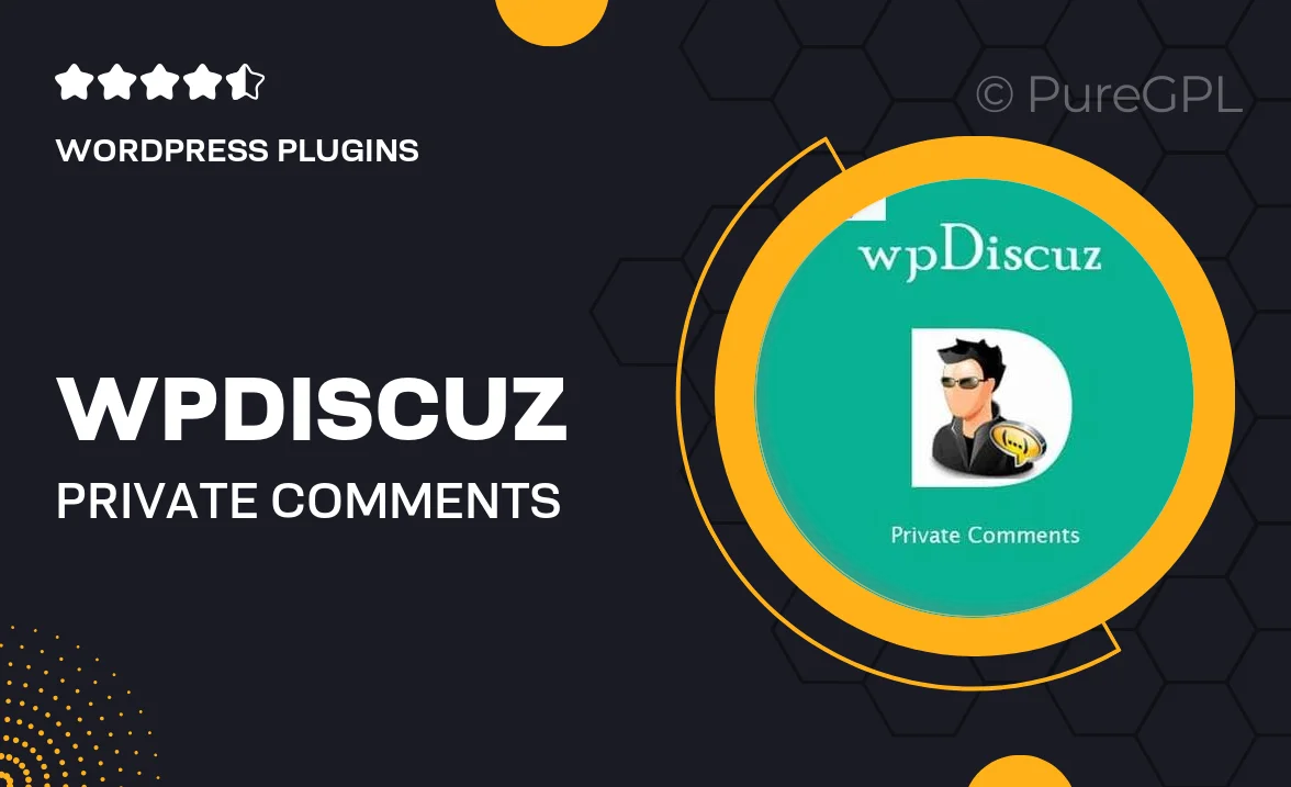 wpDiscuz – Private Comments