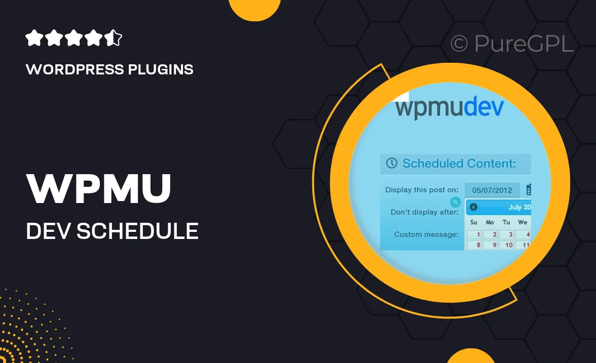 WPMU DEV Schedule Selected Content