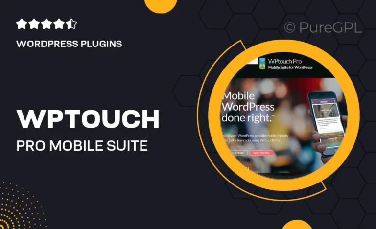 wptouch pro mobile suite for wordpress