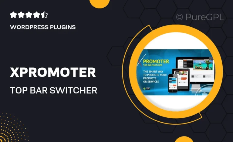 xpromoter top bar switcher responsive wordpress plugin