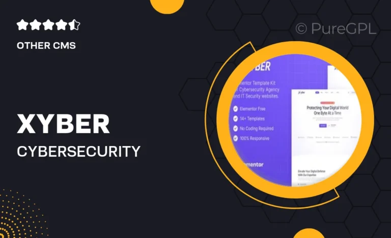 xyber cybersecurity agency it security elementor template kit