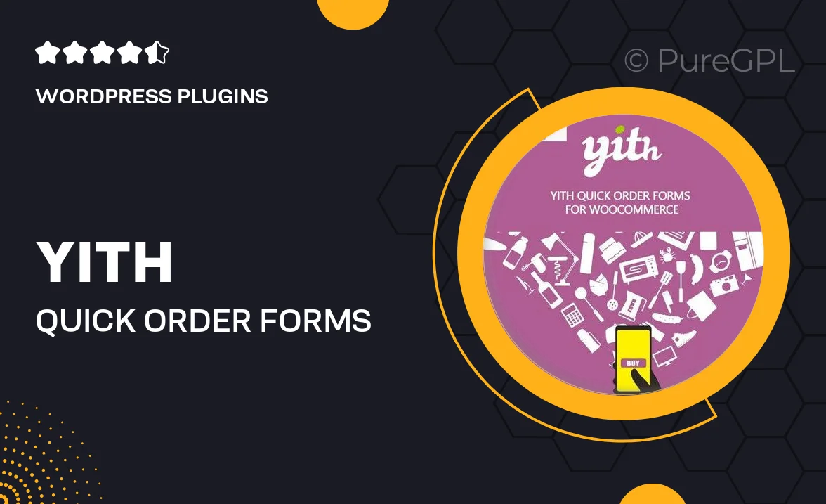 YITH Quick Order Forms for WooCommerce Premium