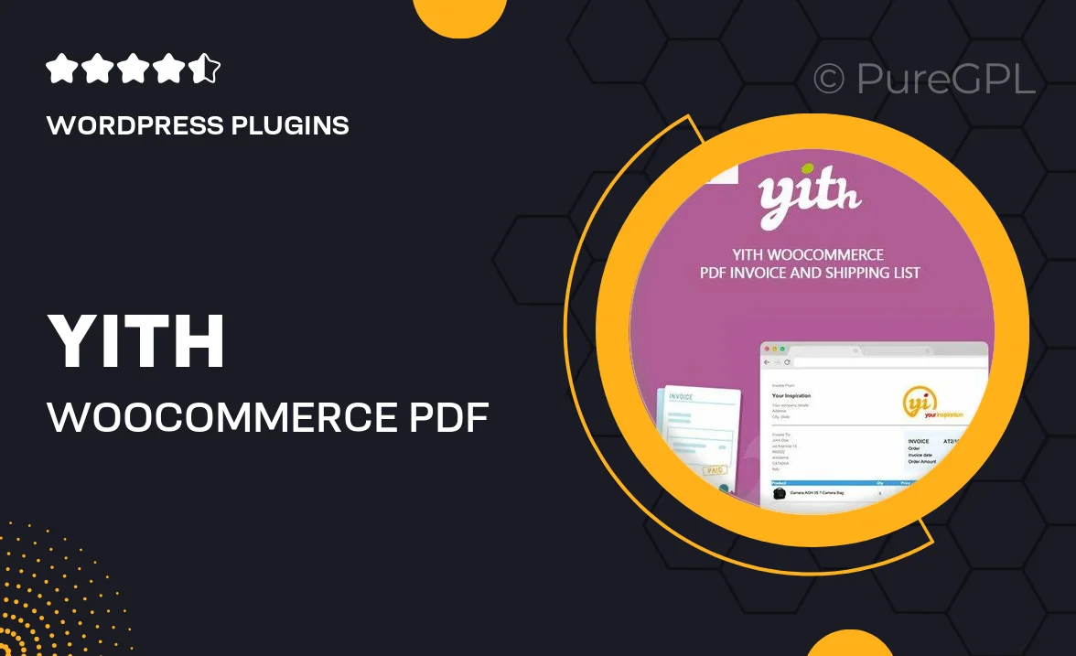 YITH WooCommerce PDF Invoice and Shipping List Premium