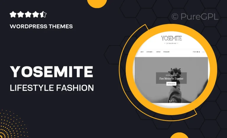 yosemite lifestyle fashion personal blog theme