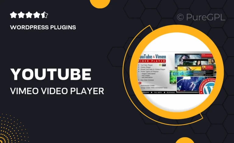 youtube vimeo video player and slider wp plugin