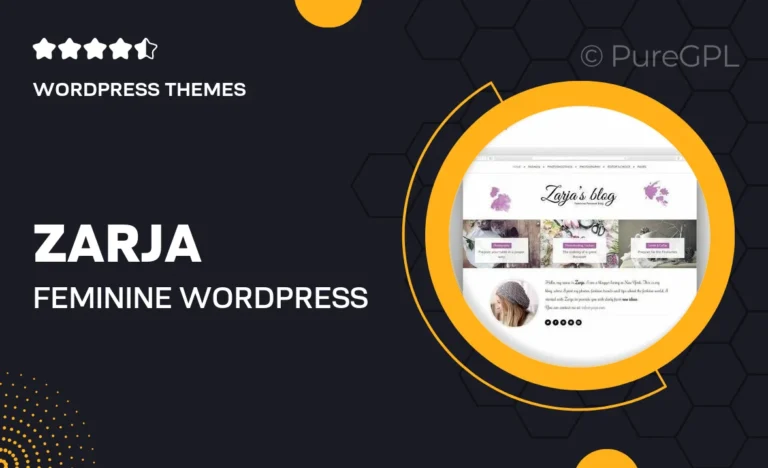 zarja feminine wordpress blog theme