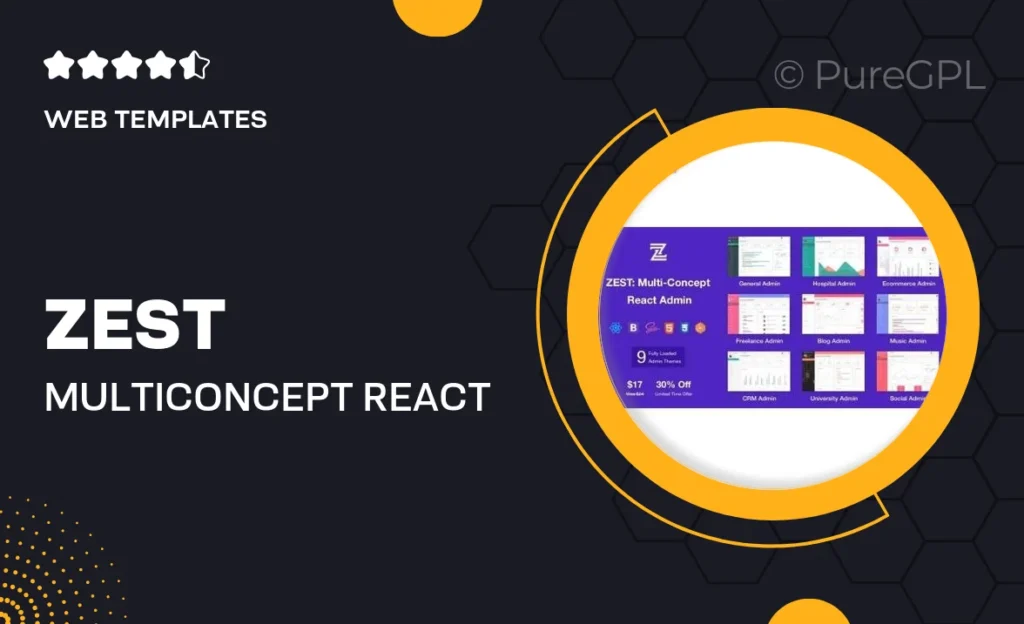 Zest: Multi-Concept React Admin Template 44 Zest: Multi-Concept React Admin Template