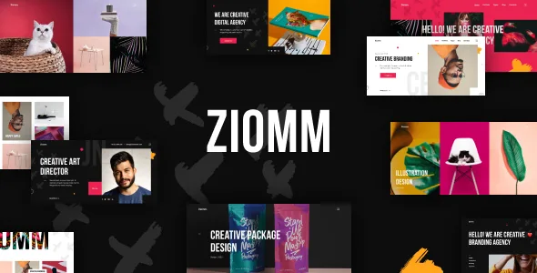ziomm creative agency portfolio wordpress theme 1