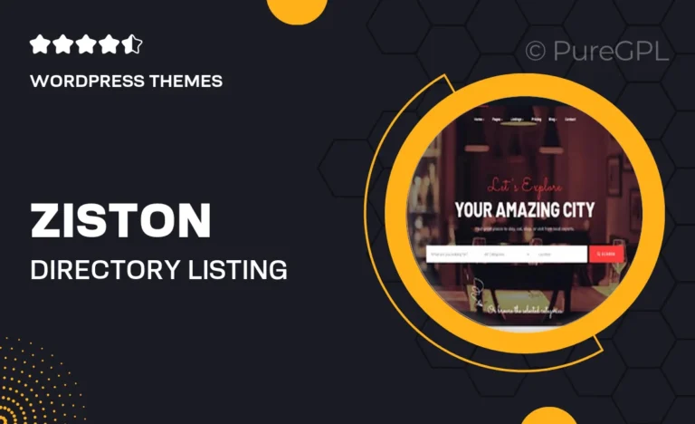 ziston directory listing wordpress theme