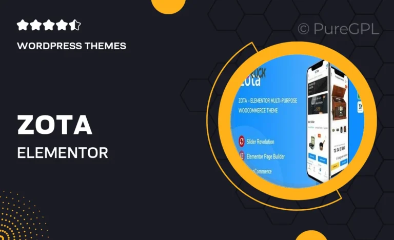 zota elementor multi purpose woocommerce theme