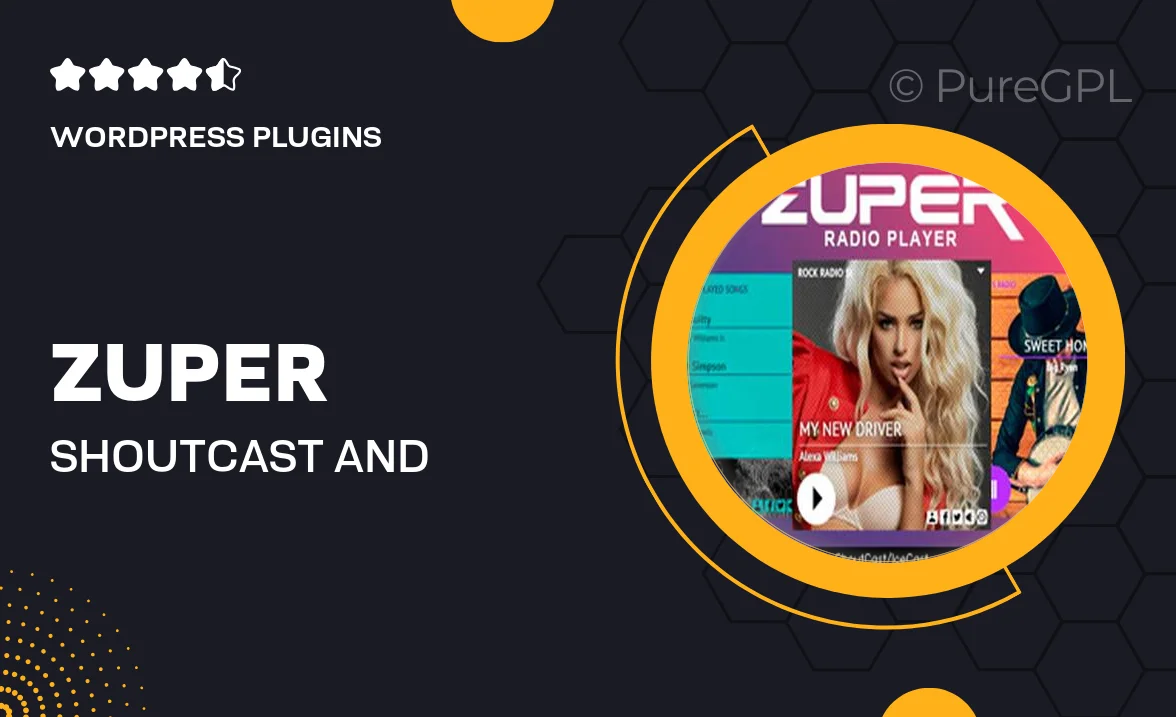 Zuper – Shoutcast and Icecast Radio Player With History – Elementor Widget Addon