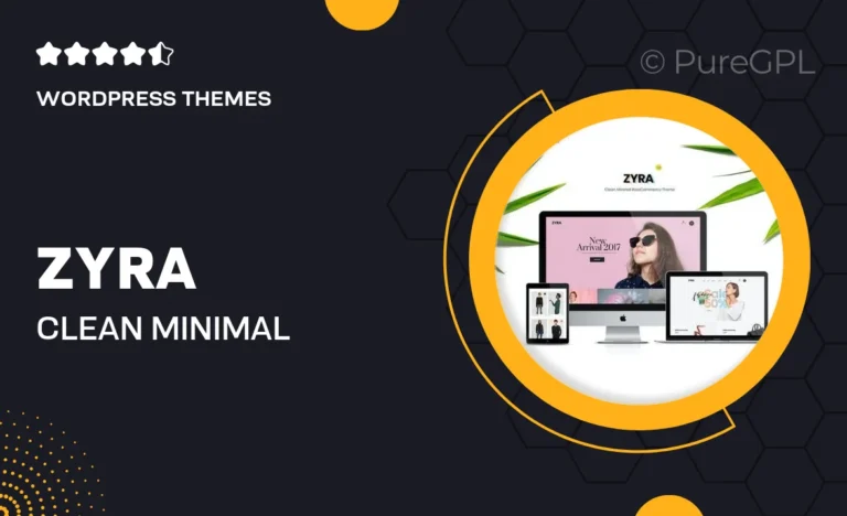 zyra clean minimal woocommerce theme