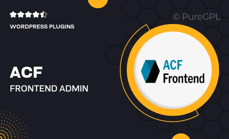 acf frontend admin premium