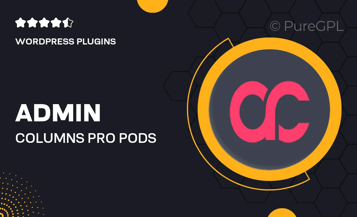 Admin columns pro | Pods add-on