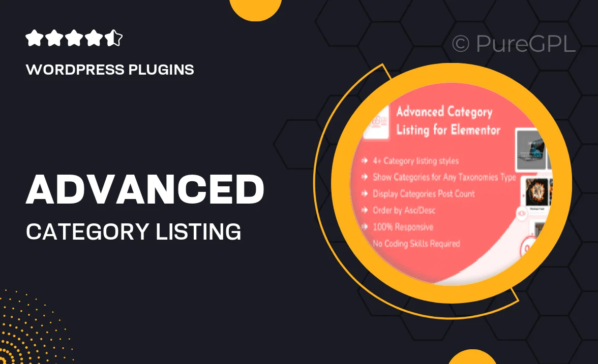 Advanced Category Listing for Elementor