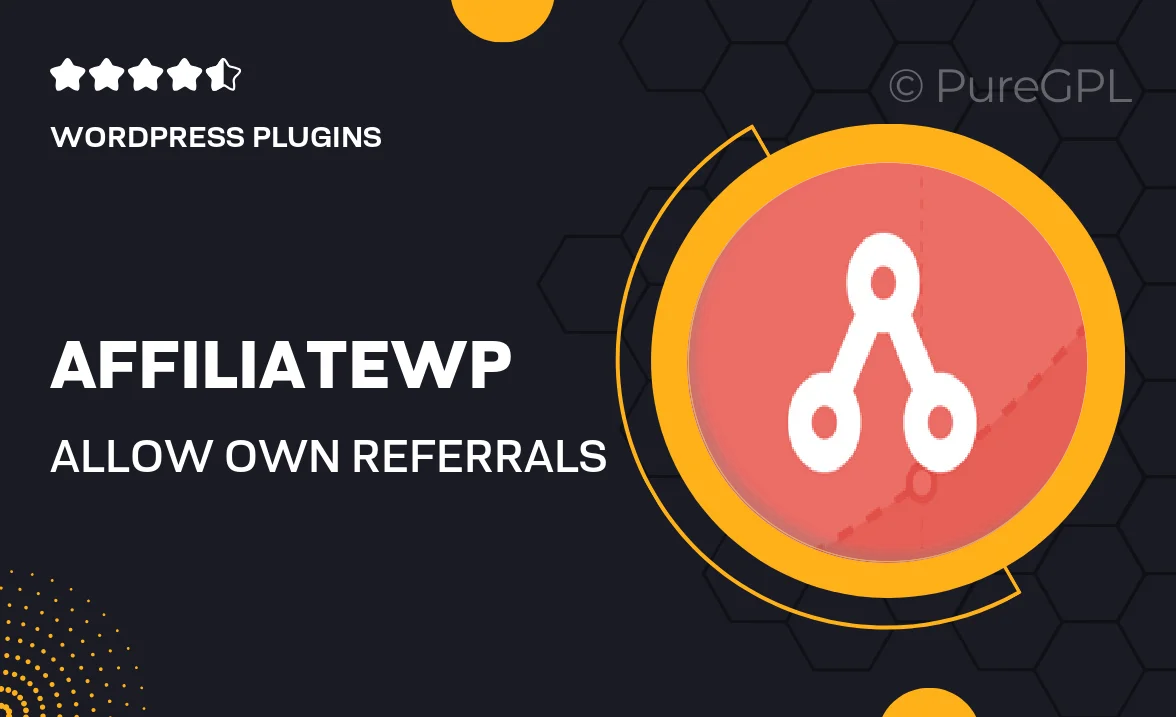 Affiliatewp | Allow Own Referrals