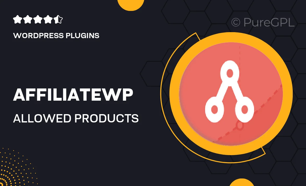 Affiliatewp | Allowed Products