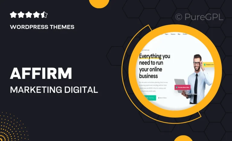 affirm marketing digital agency wordpress theme