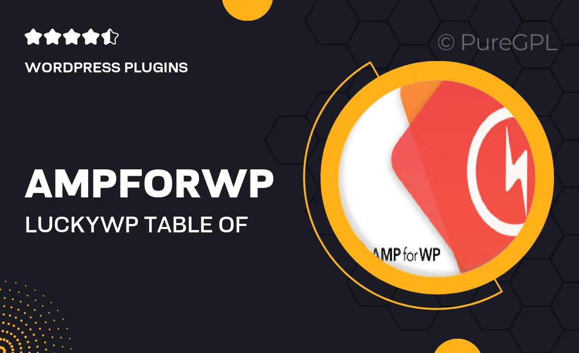 Ampforwp | LuckyWP Table of Contents