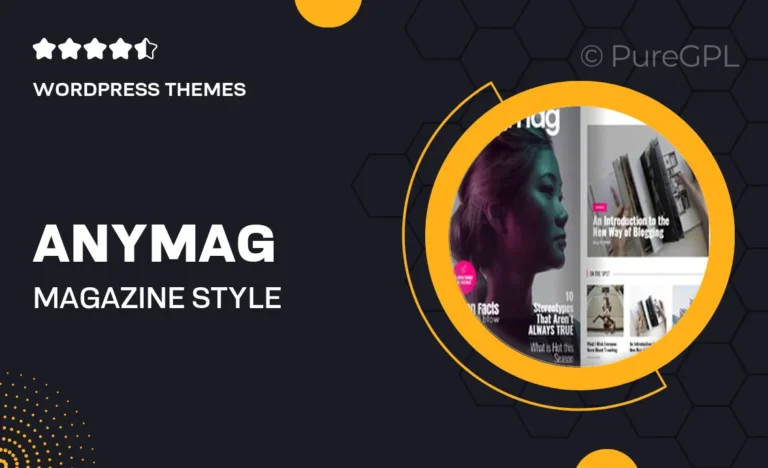 anymag magazine style wordpress blog