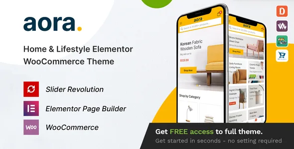 aora home lifestyle elementor woocommerce theme 1