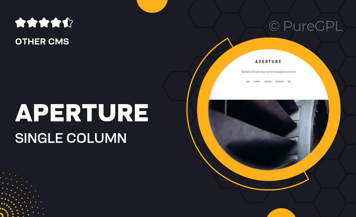 Aperture – Single Column Tumblr Theme