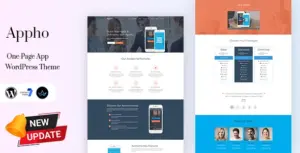 Appho – App & Software Landing Page WordPress Theme
