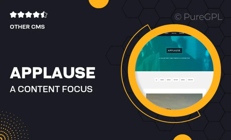 applause a content focus tumblr theme