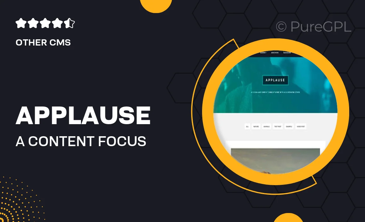 Applause – A Content Focus Tumblr Theme