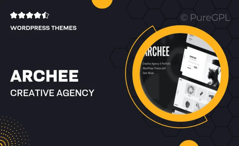 archee creative agency portfolio wordpress theme