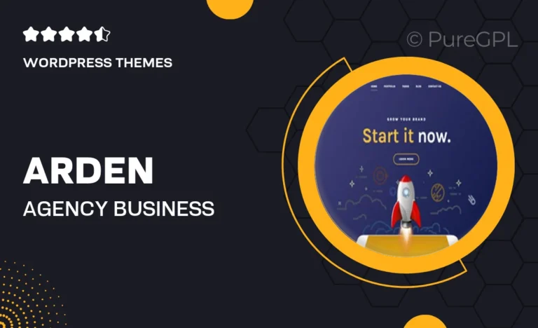 arden agency business corporation wordpress theme